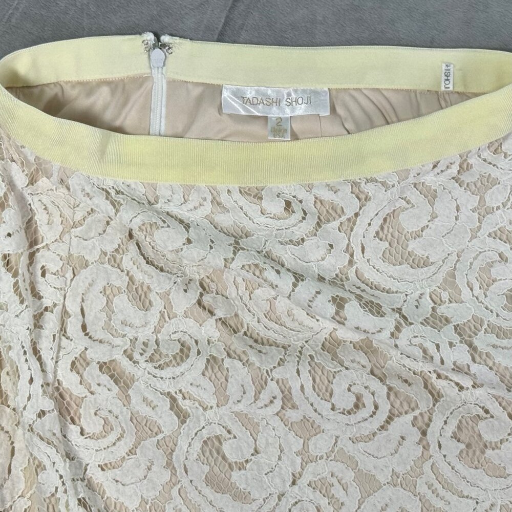 Tadashi Shoji Ivory Lace Maxi Skirt - Picture 4 of 9